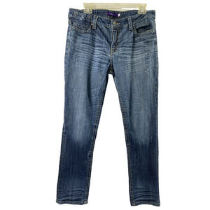 Vigoss Jeans Junior Size 11 Distress Destroyed Holes Medium Wash Denim Skinny‎